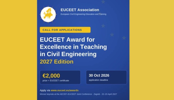 EUCEET Teaching Award 2027: call for applications