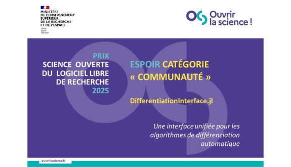 Guillaume Dalle receives an open science award for free research software